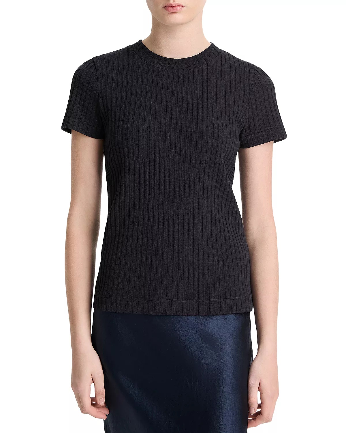 Ribbed Crewneck Tee - 1