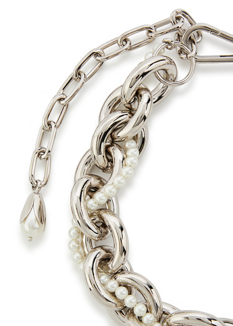 Simone Rocha Faux Peal-embellished Chain Necklace - 4