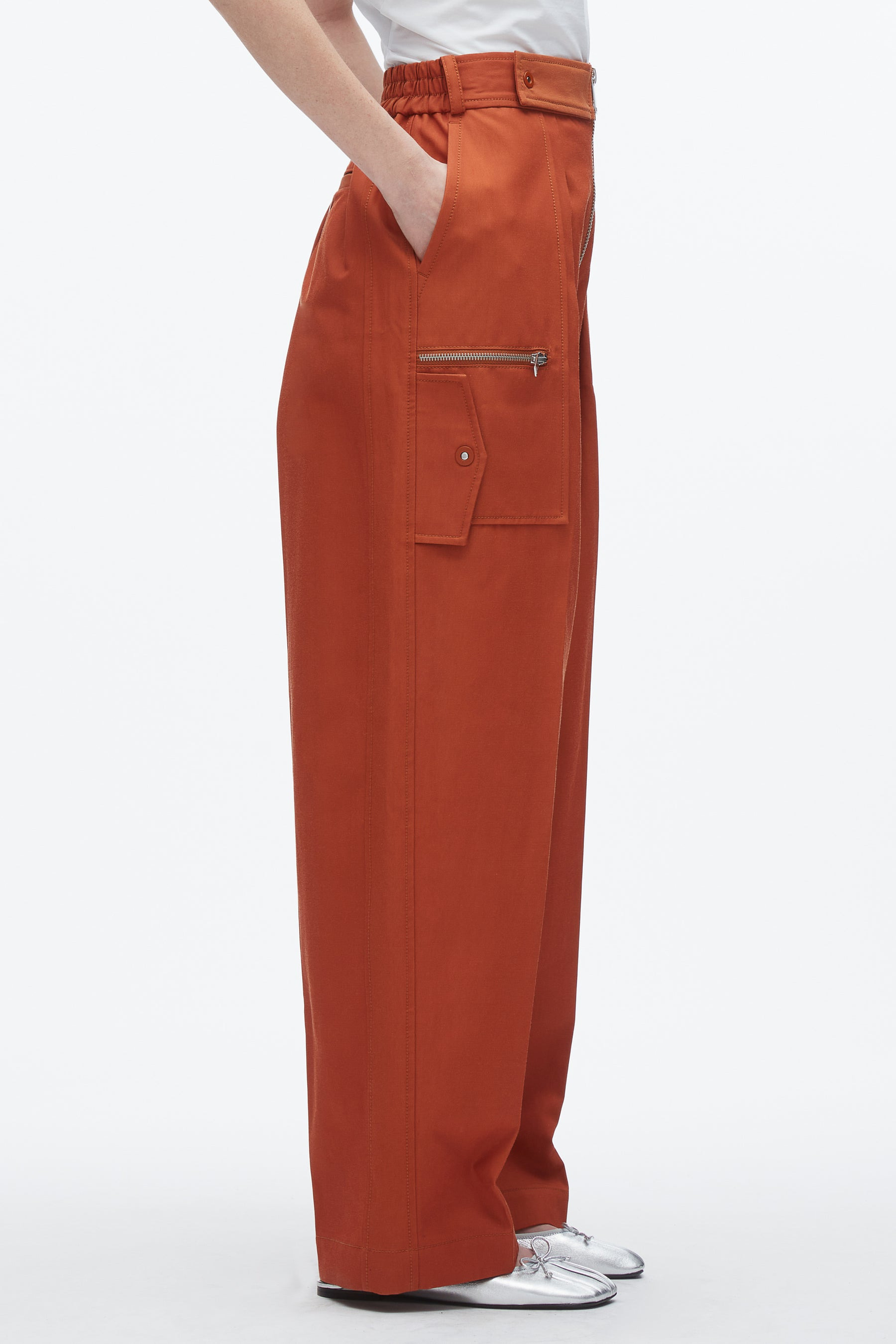 Double Zip Wide Leg Pant - 4