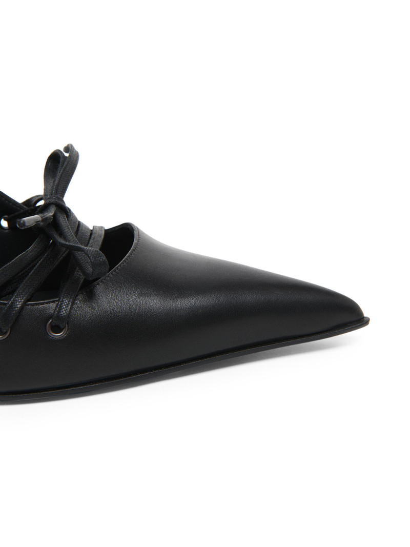 Women's Corset 100MM Leather Pumps - Black 6