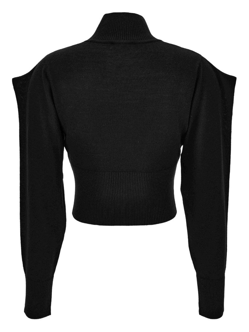 VERSACE JEANS COUTURE high-neck puff-sleeve sweater outlook