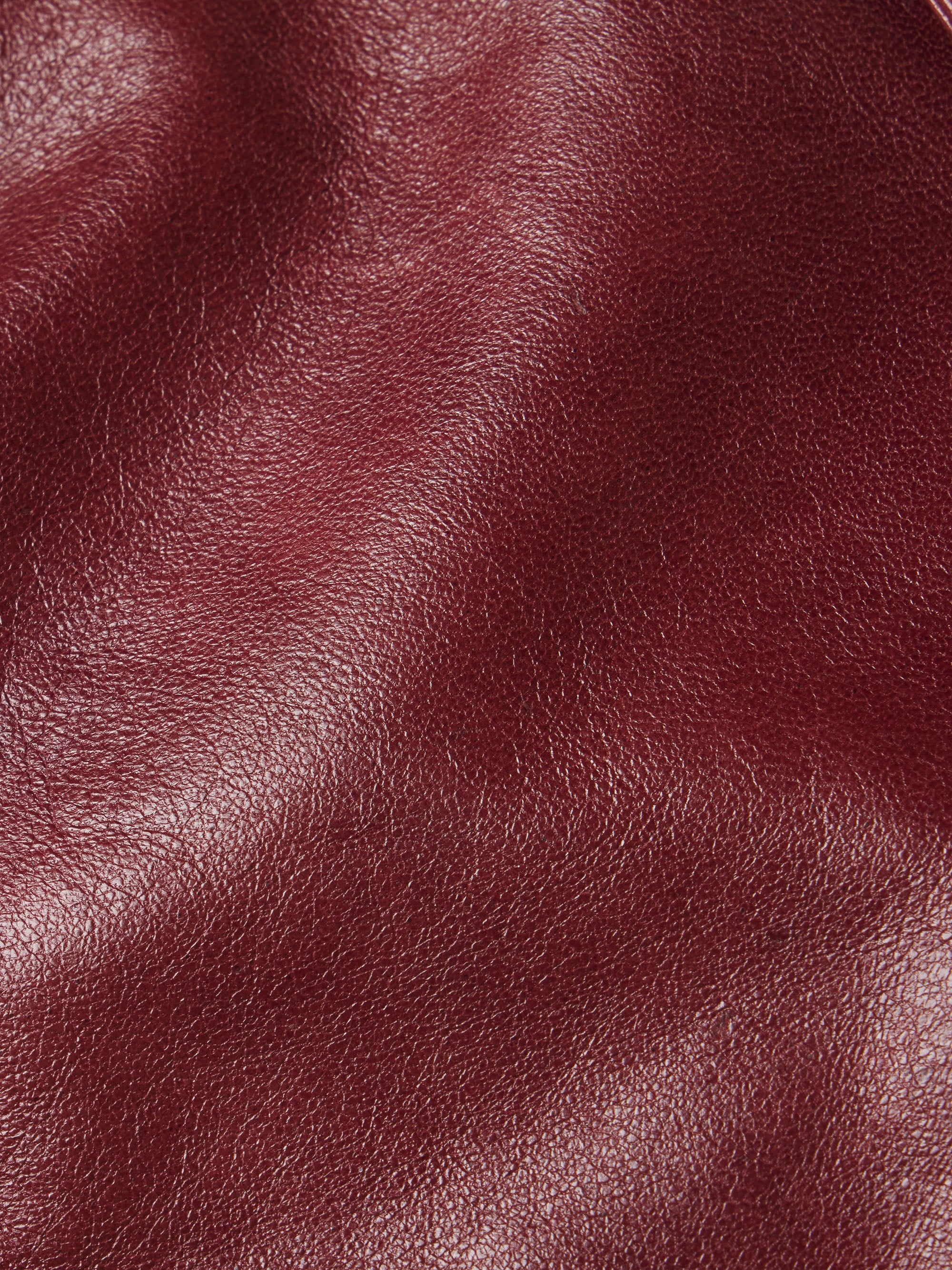 Leather Button Front Jacket in Syrah Red - 5