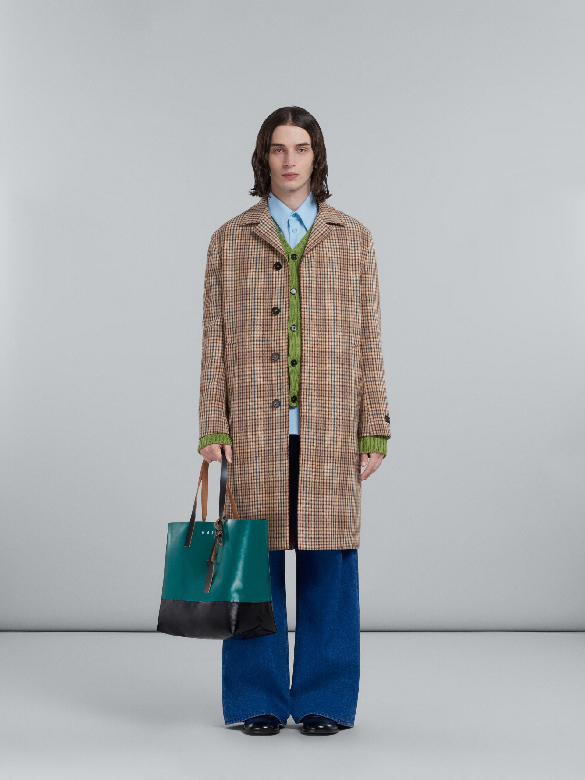 TRIBECA SHOPPING BAG IN GREEN AND BLACK - 2