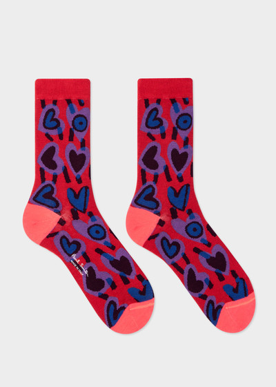 Paul Smith Women's Red 'Valentines' Socks outlook