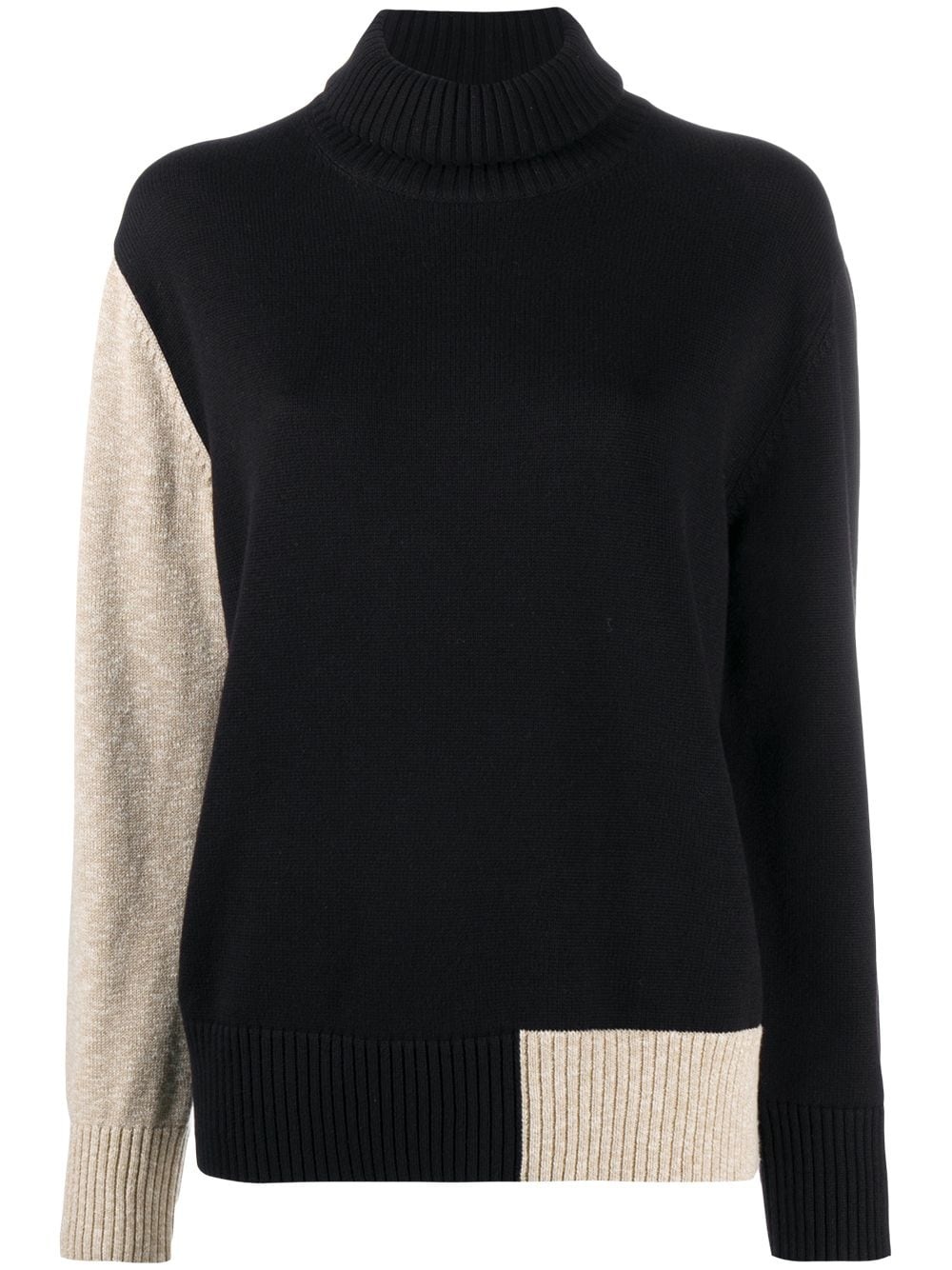 colour-block knitted jumper - 1