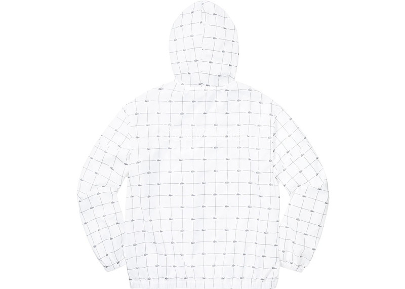 Supreme Supreme LACOSTE Reflective Grid Nylon Anorak White outlook