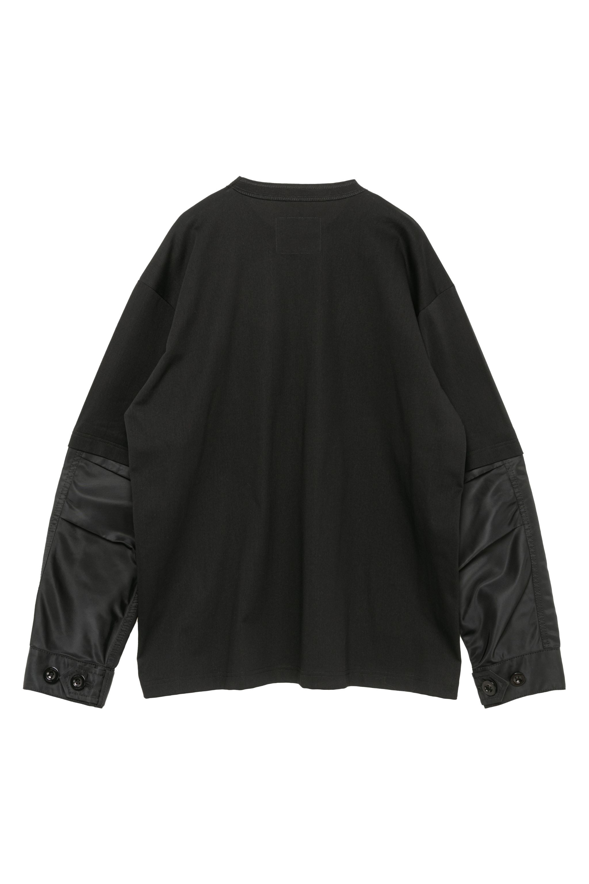 Nylon Twill x Cotton Jersey L/S T-Shirt - 3