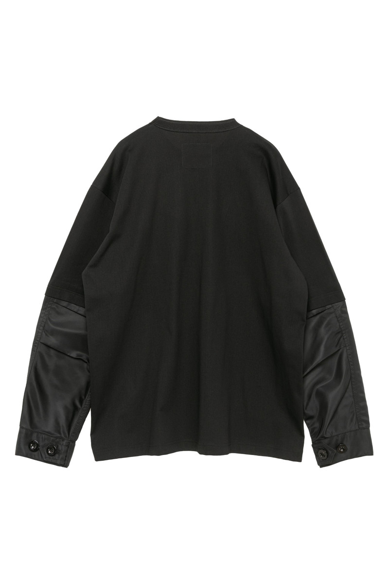 Nylon Twill x Cotton Jersey L/S T-Shirt 3