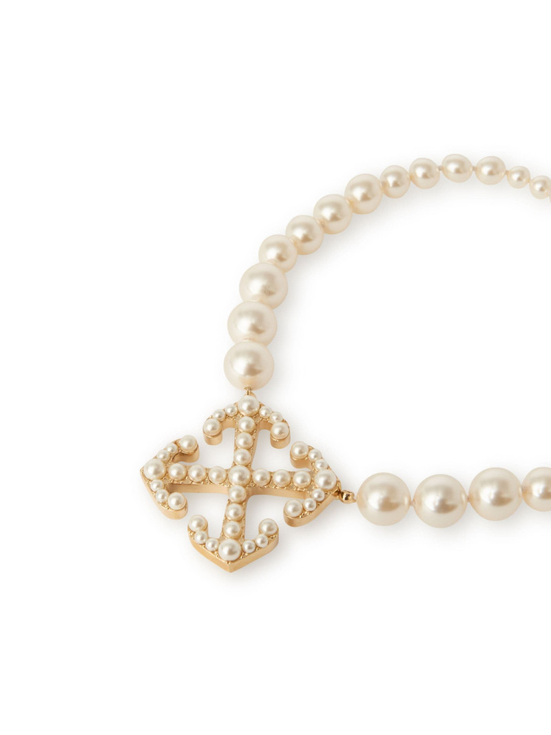 Off-White Arrow Necklace With Pearls outlook