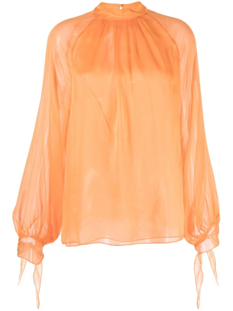 semi-sheer silk blouse 1