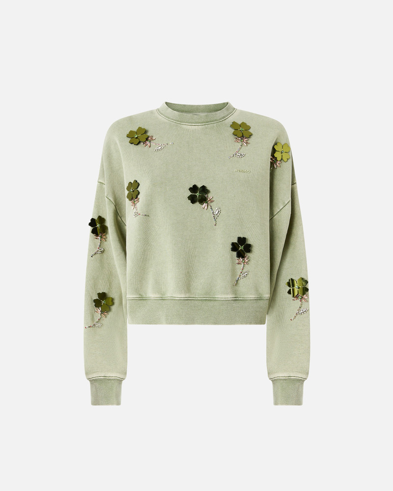 SWEATSHIRT WITH JEWEL FLOWERS 1
