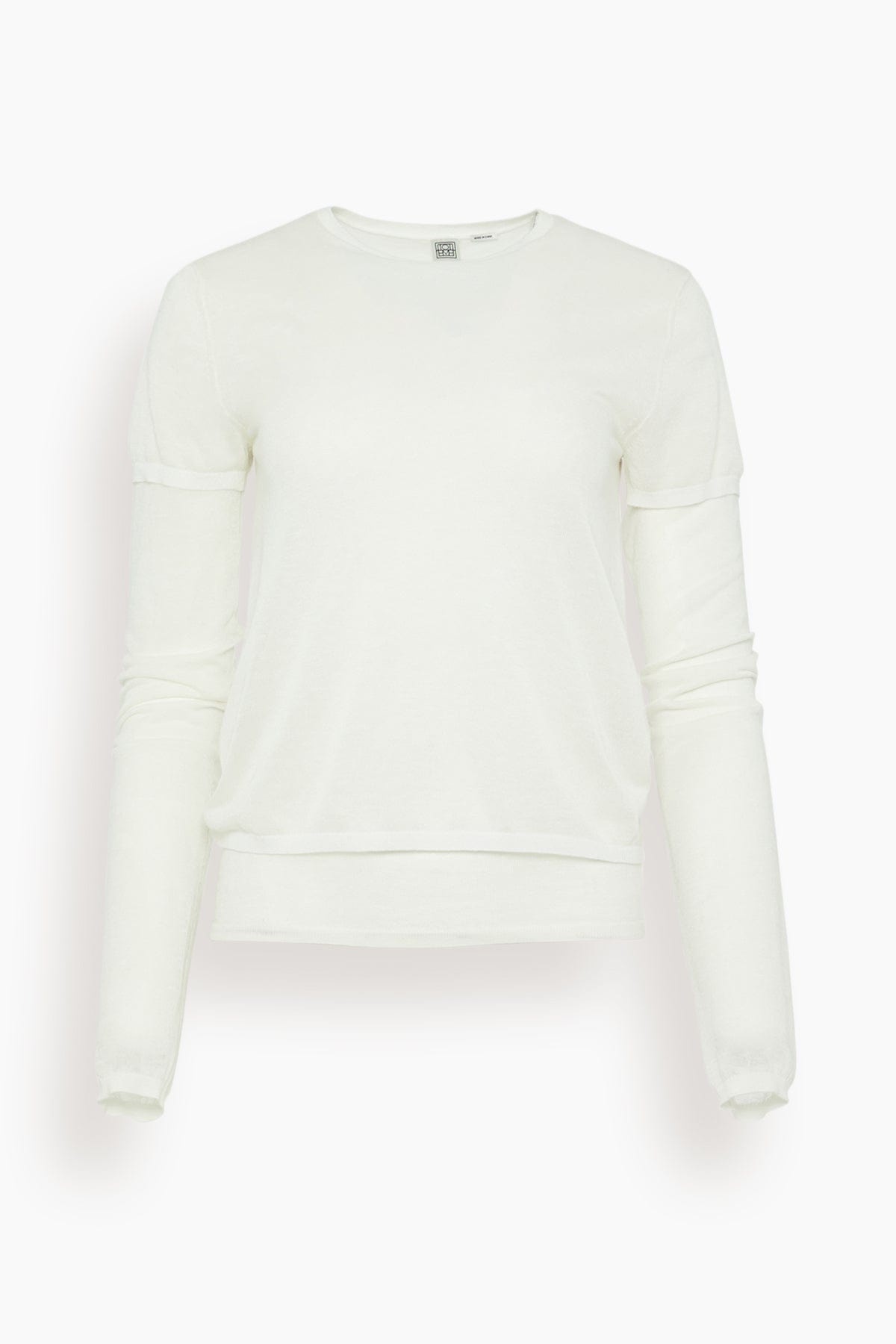 Layered Knit Tee in Talc - 1