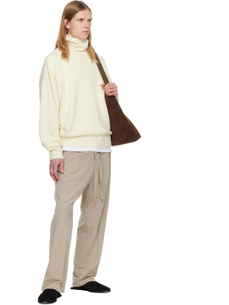 Fear of God Beige Drawstring Straight Trousers outlook