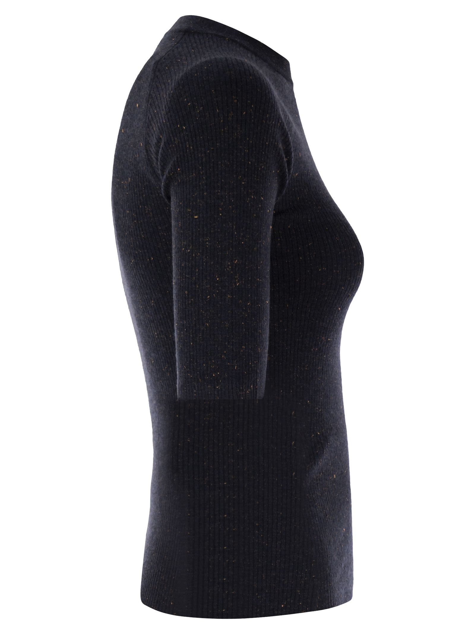 Brunello Cucinelli Women Sparkling Ribbed Cashmere Sweater - 3