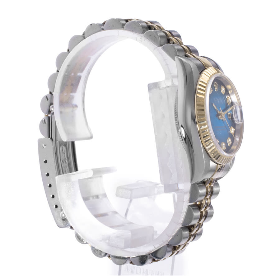 Pre-owned Rolex Datejust 26 Automatic Chronometer Diamond Blue Dial Ladies Watch 69173 BLDJ - 7