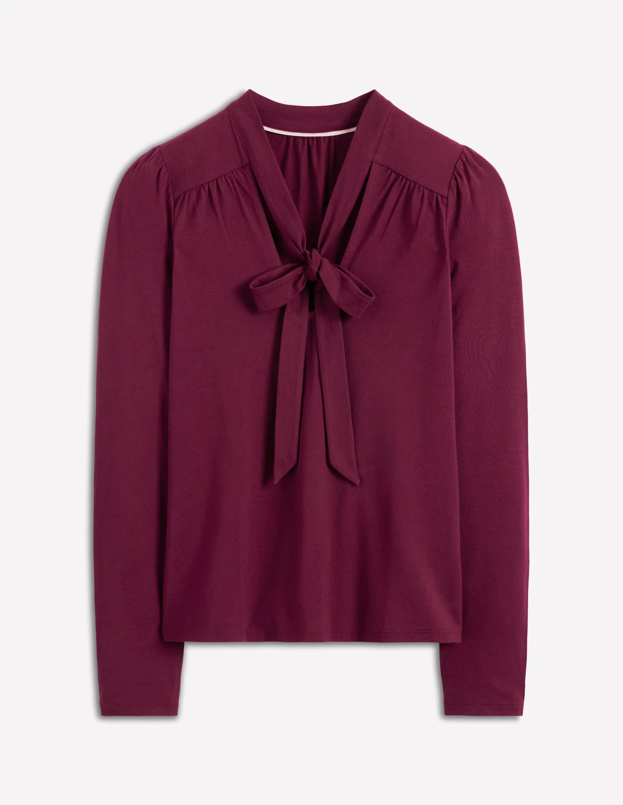 Tie Neck Supersoft Top-Deep Wisteria - 1