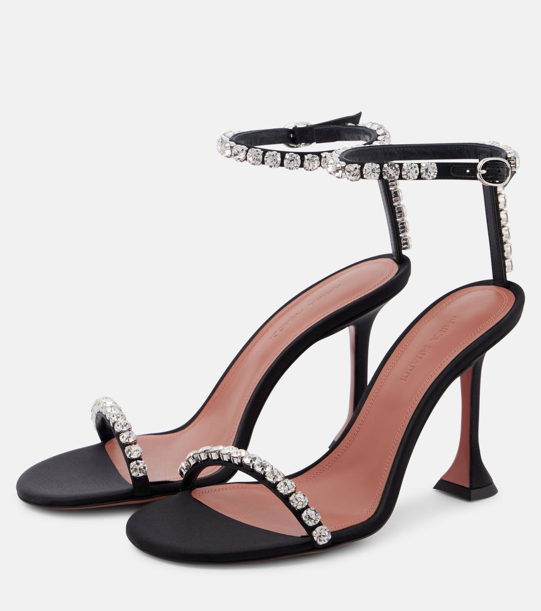 Gigi 95 embellished satin sandals - 4