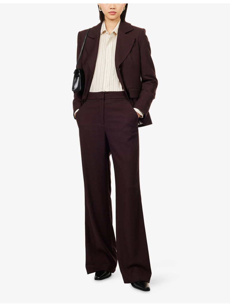 VERONICA BEARD Tonelli Straight-Leg Stretch-Woven Trousers outlook