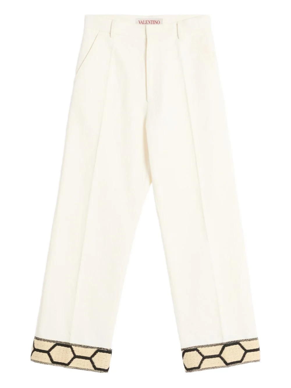 jacquard-hem trousers - 1