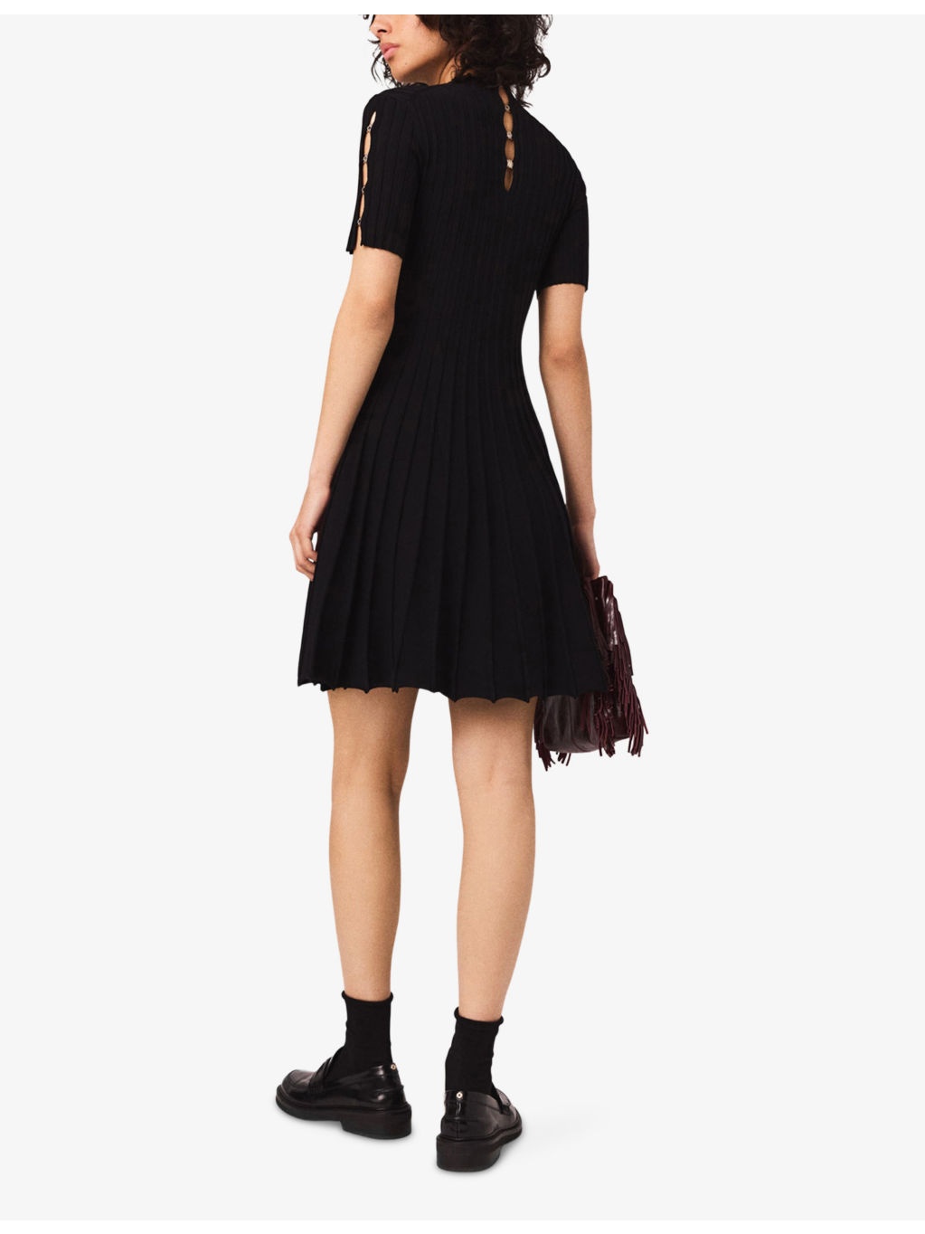 Clover-Embellished Short-Sleeve Stretch-Knit Mini Dress - 4