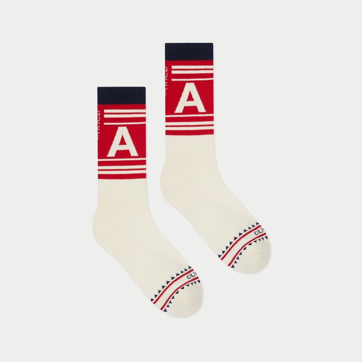 Gucci HA HA HA striped cotton socks - 2