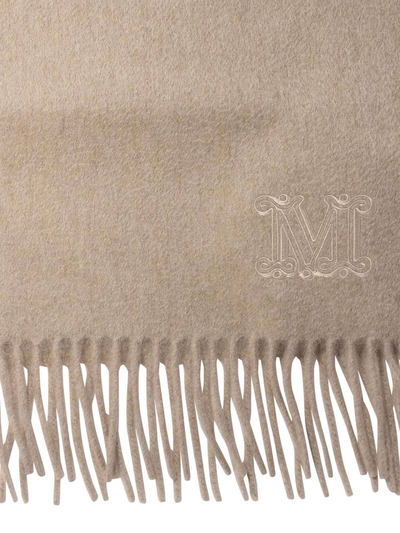 Cashmere Stole With Embroidery Scarves Beige - 2