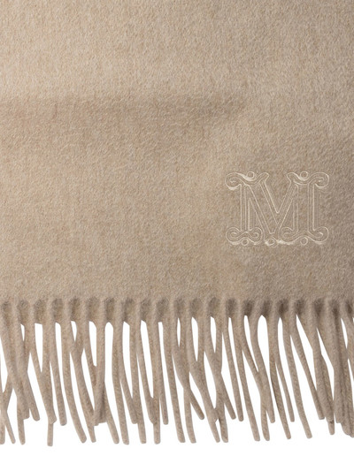 Max Mara Cashmere Stole With Embroidery Scarves Beige outlook