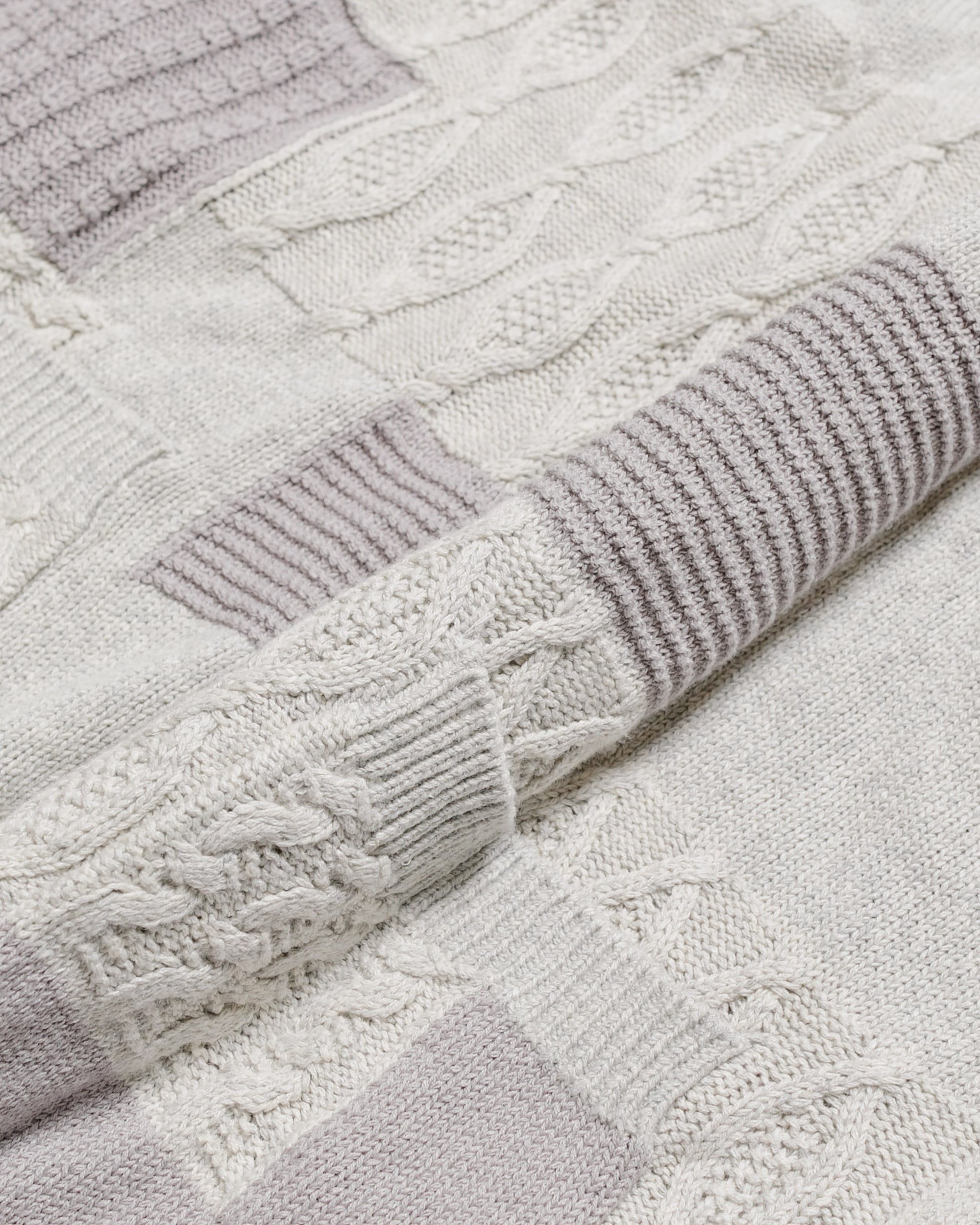 Cardigan Patchwork Like Jacquard Grey - 5