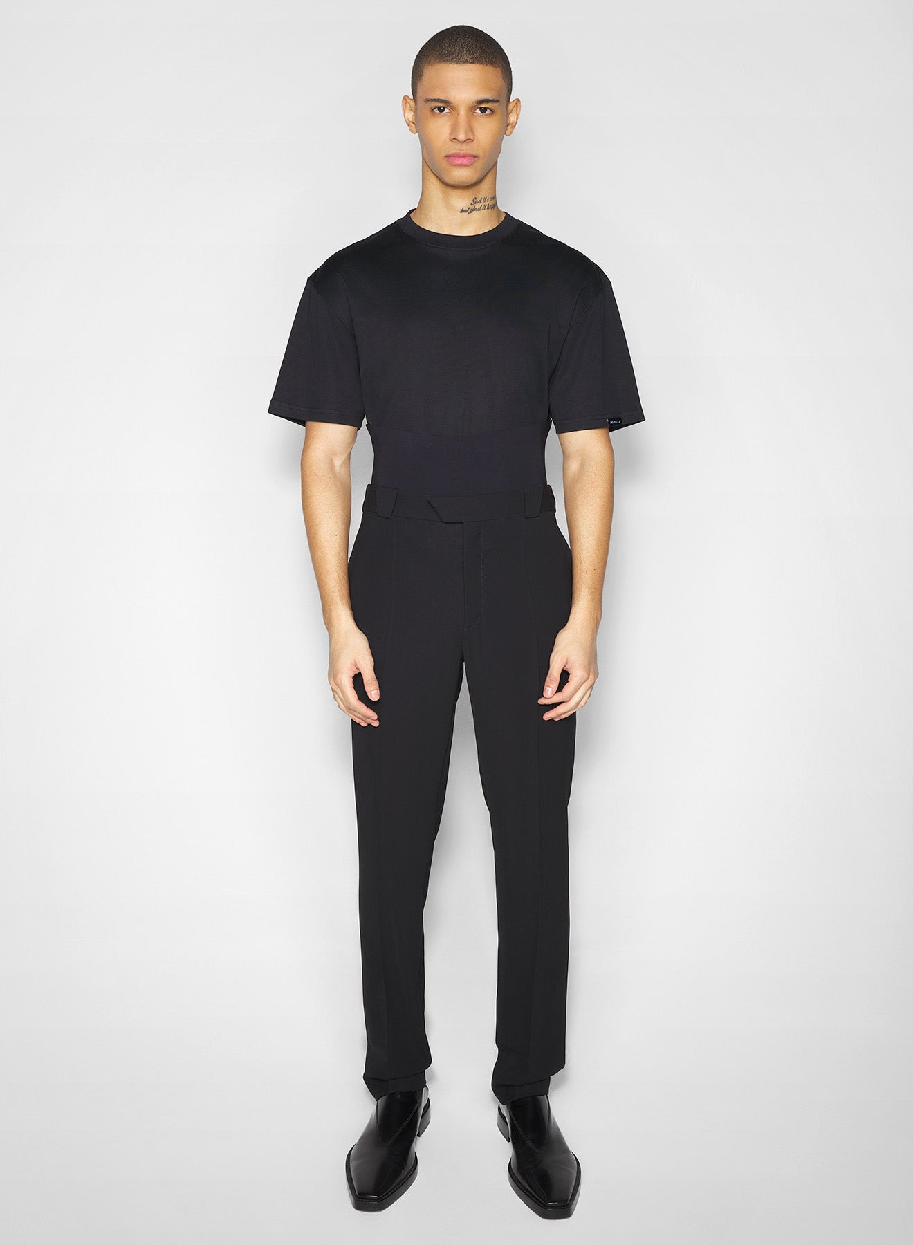 black boxy corset t-shirt - 2