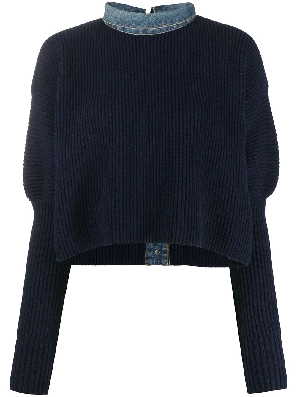 combined cropped jumper - 1