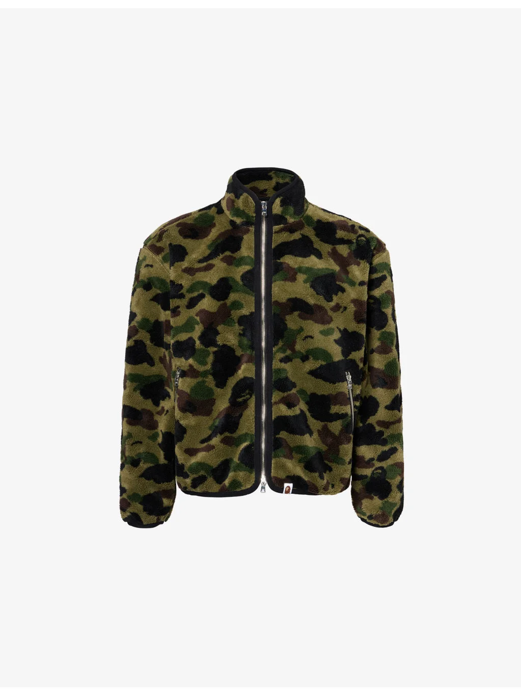 Camouflage-Printed Long-Sleeve Fleece Jacket - 1