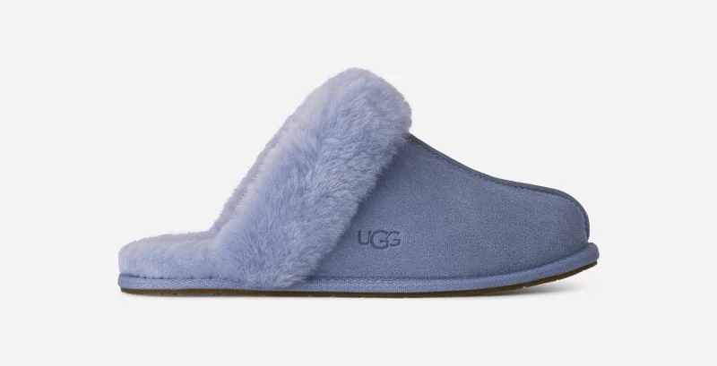 ® Women's Scuffette II Suede Sheepskin Slipper in Stormy Blue - 1
