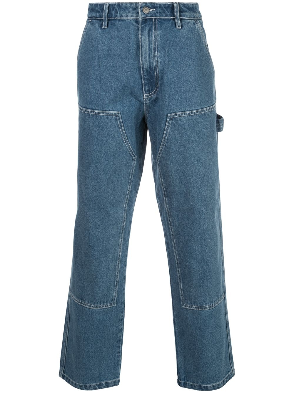 straight leg work jeans - 1