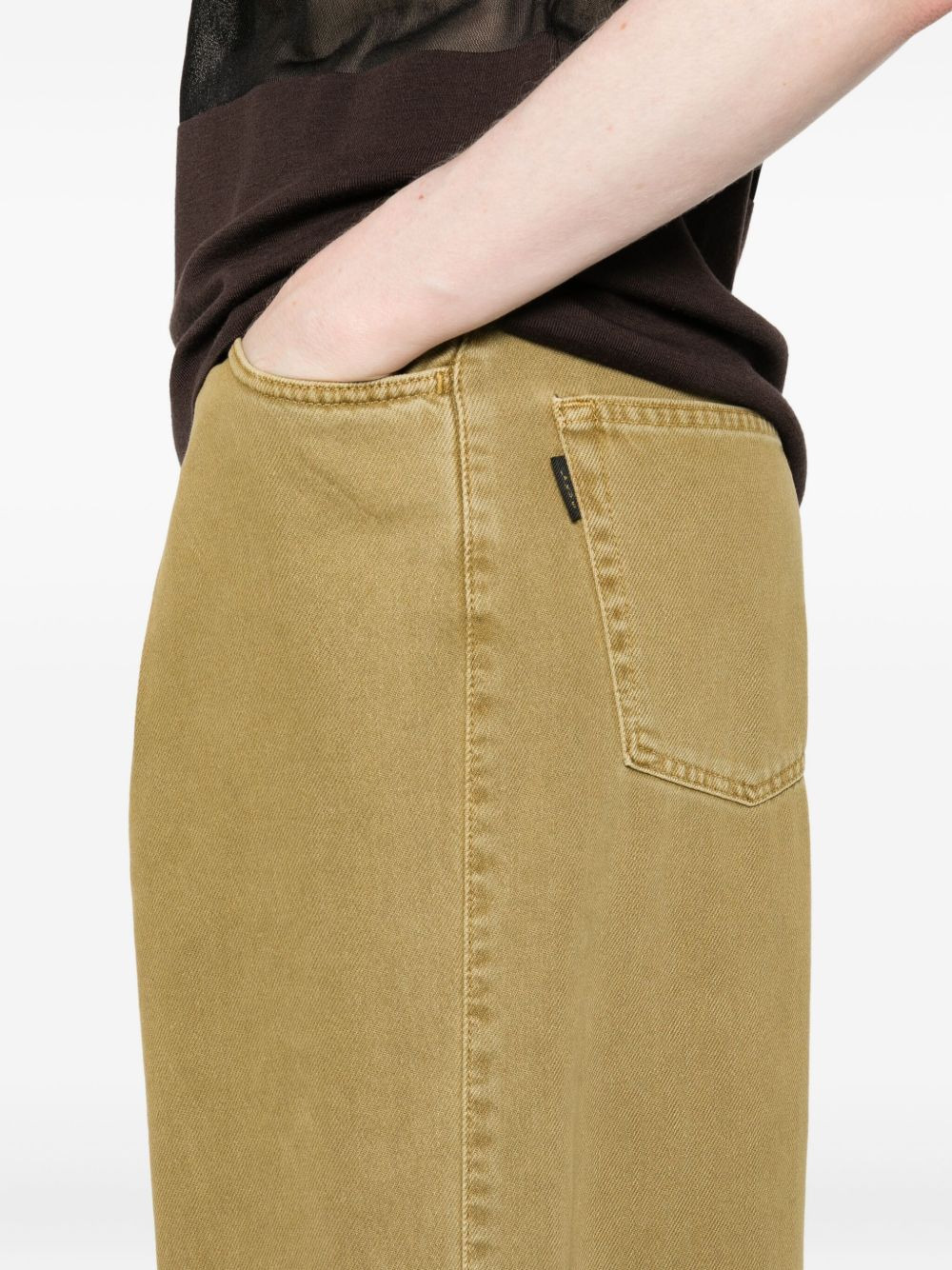 pleated cotton jeans - 5
