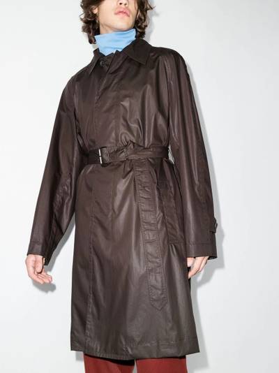 Salvatore Ferragamo mid-length belted trench coat outlook