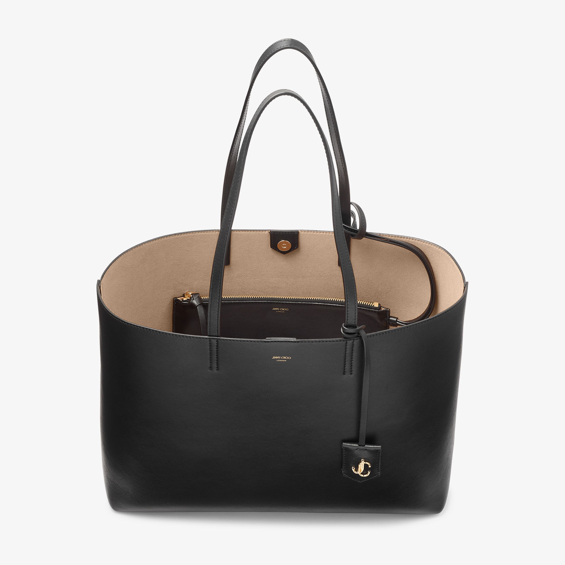 Nine2Five East-West
Black Smooth Calf Leather Tote Handbag - 4