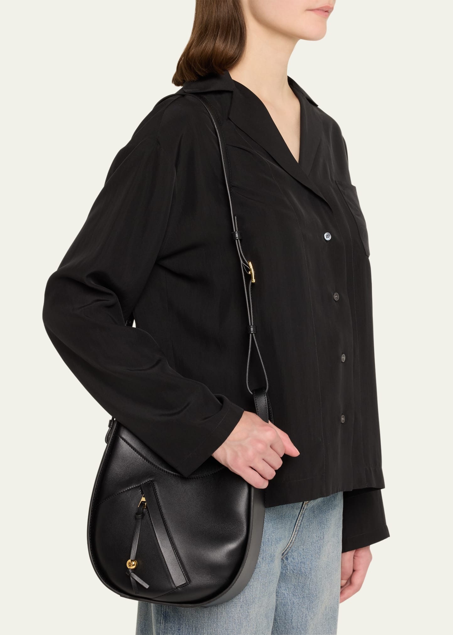 Hammock Slice Leather Crossbody Bag - 2