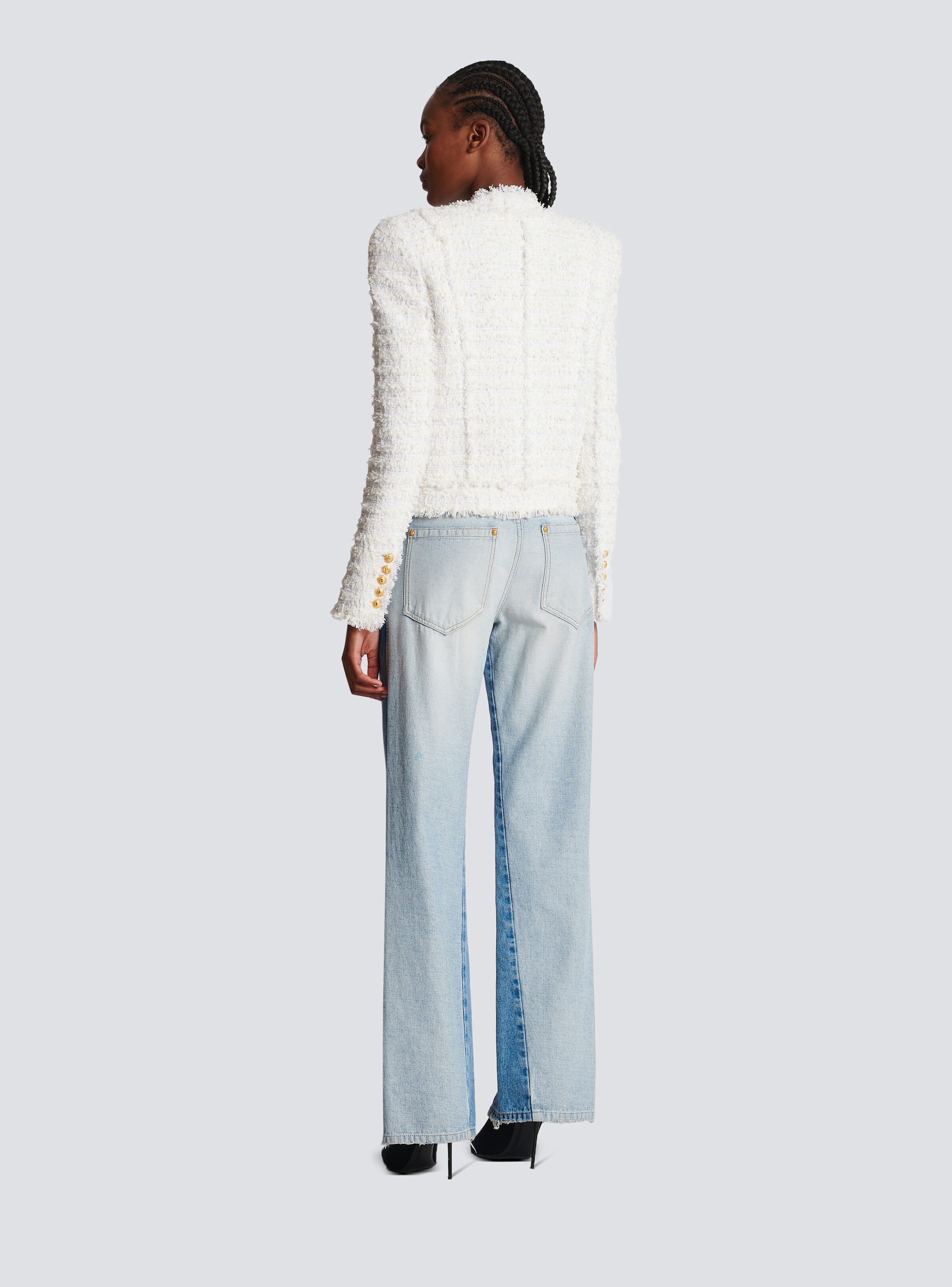 Fringed tweed jacket - 4