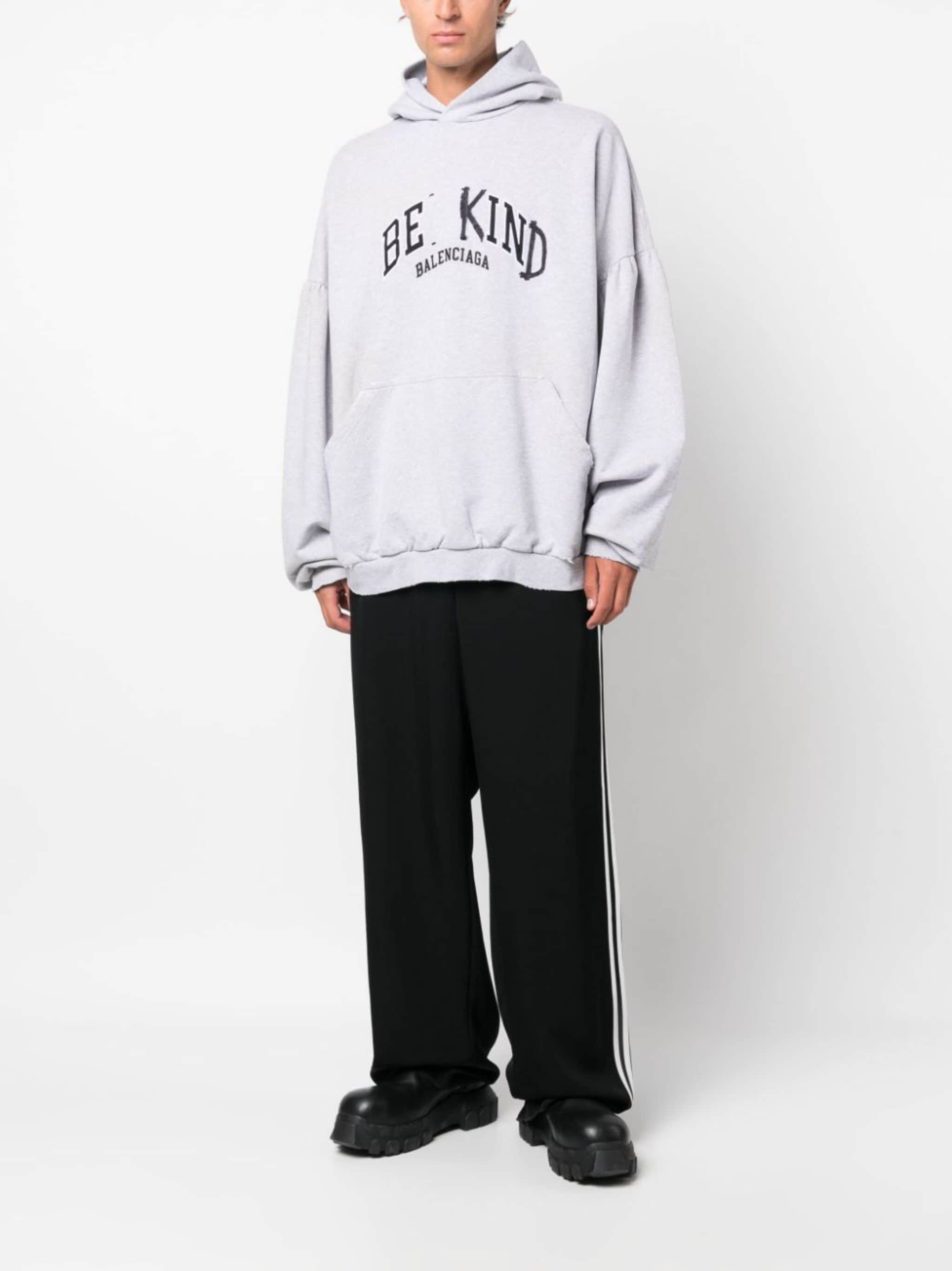 BALENCIAGA バレンシアガ 23AW BE KIND ROUND HOODIE ダメージ