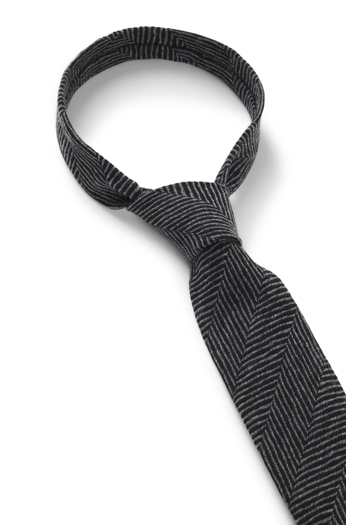JACQUARD-STRUCTURE TIE IN WOOL - 6
