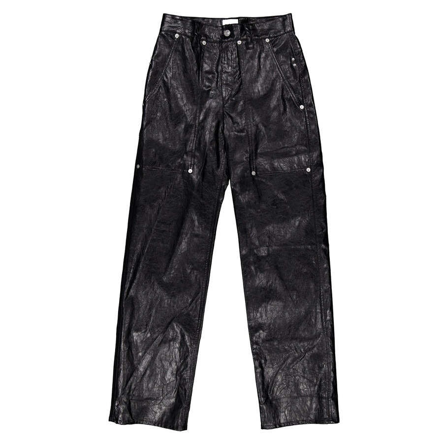 Isabel Marant Ariete Straight-Leg Leather Pants - 5