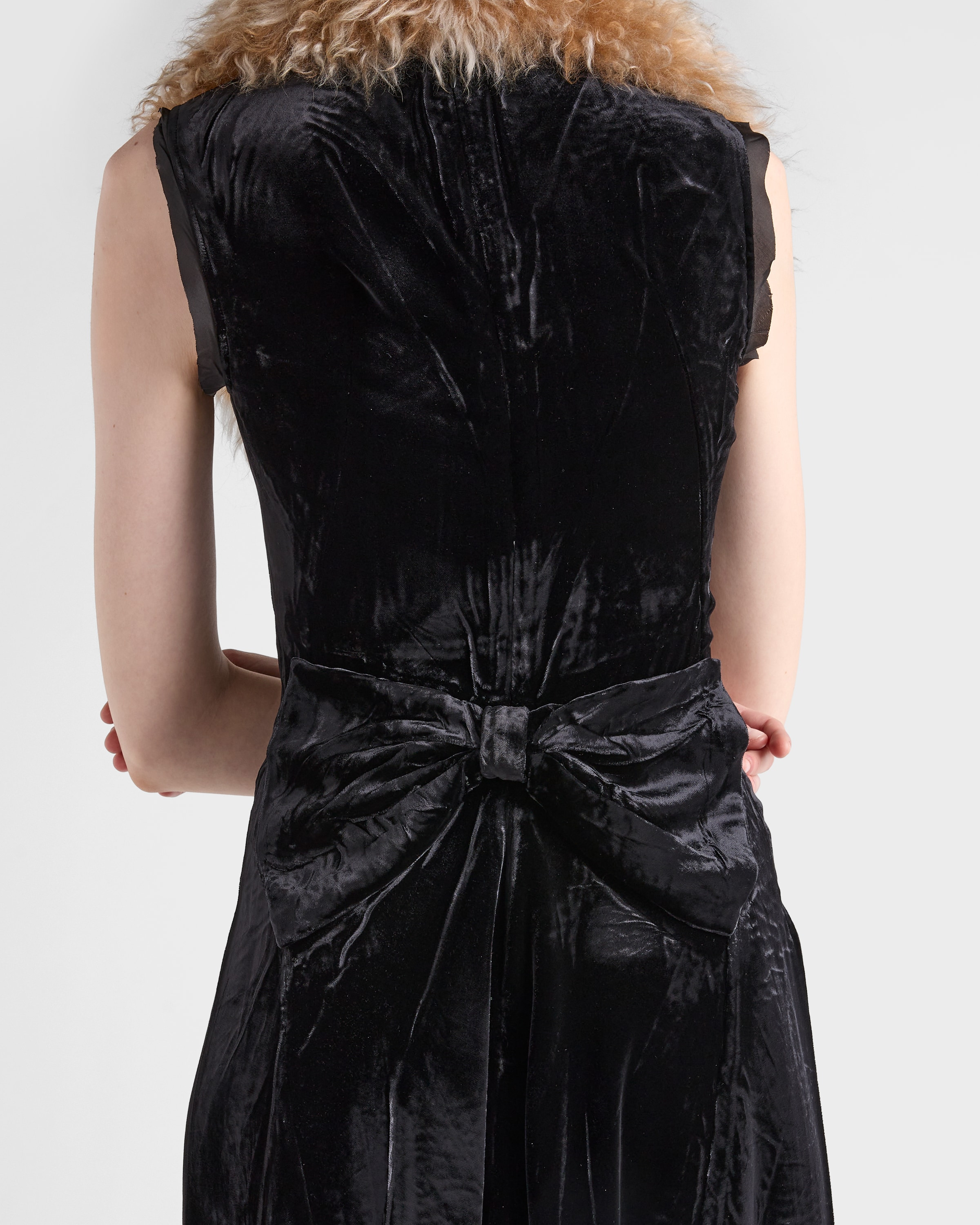 Crushed velvet dress - 4