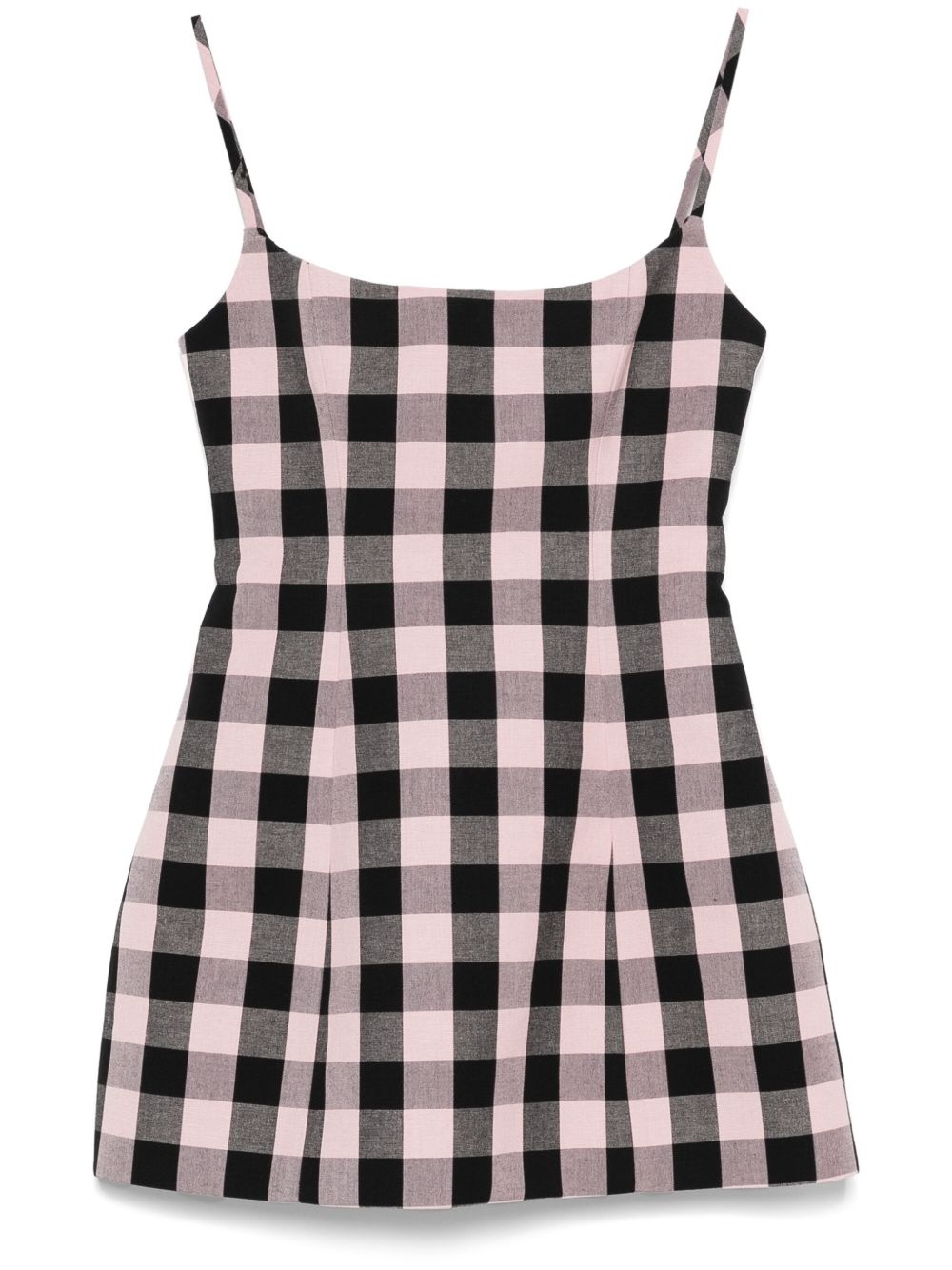 gingham-check mini dress - 1