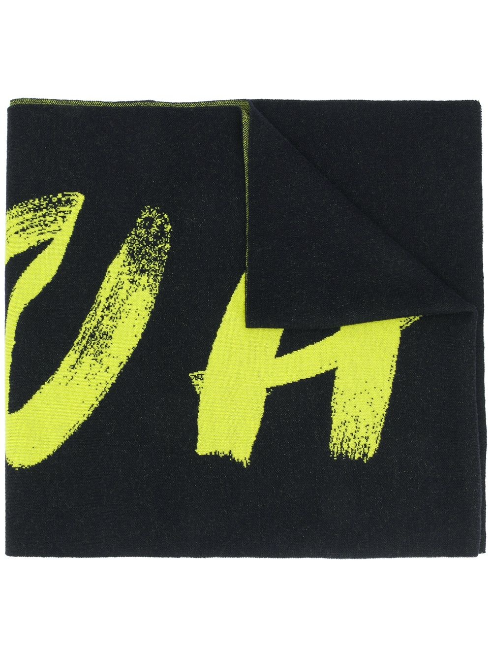 logo-print oversized scarf - 1