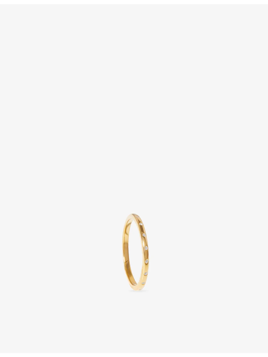 Solar Studded 18ct Gold Vermeil-Plated Sterling Silver Ring - 1