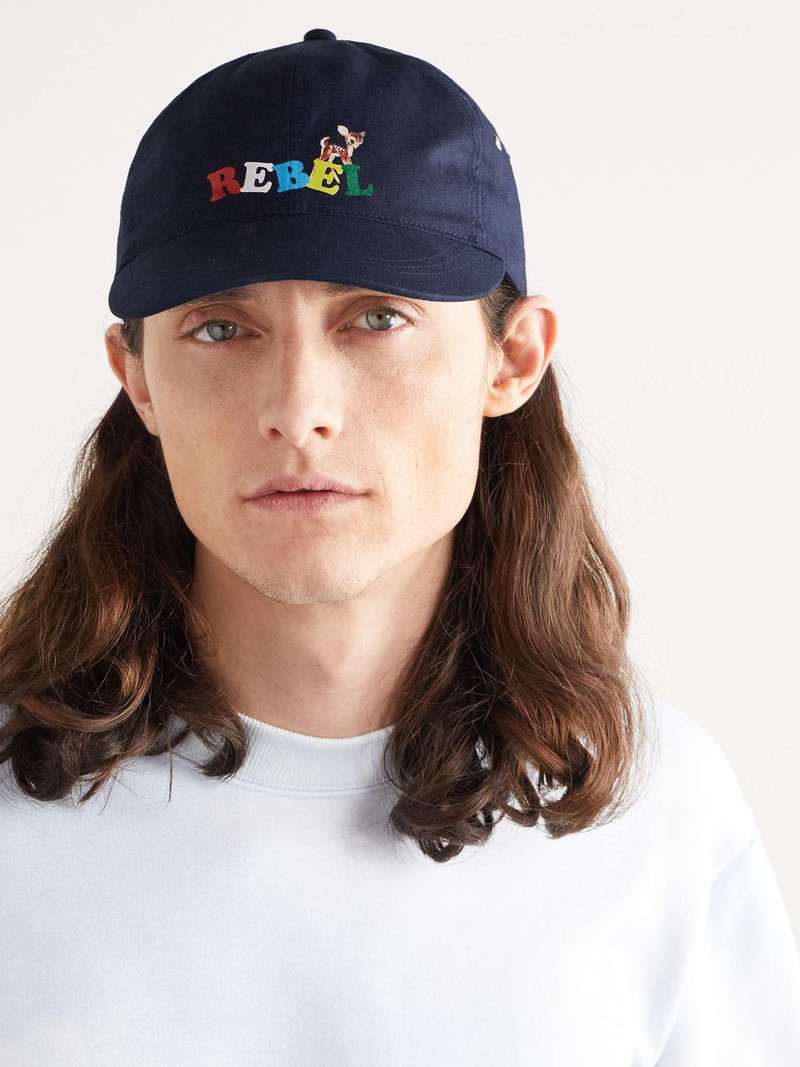 UNDERCOVER Printed Cotton and Linen-Blend Baseball Cap outlook