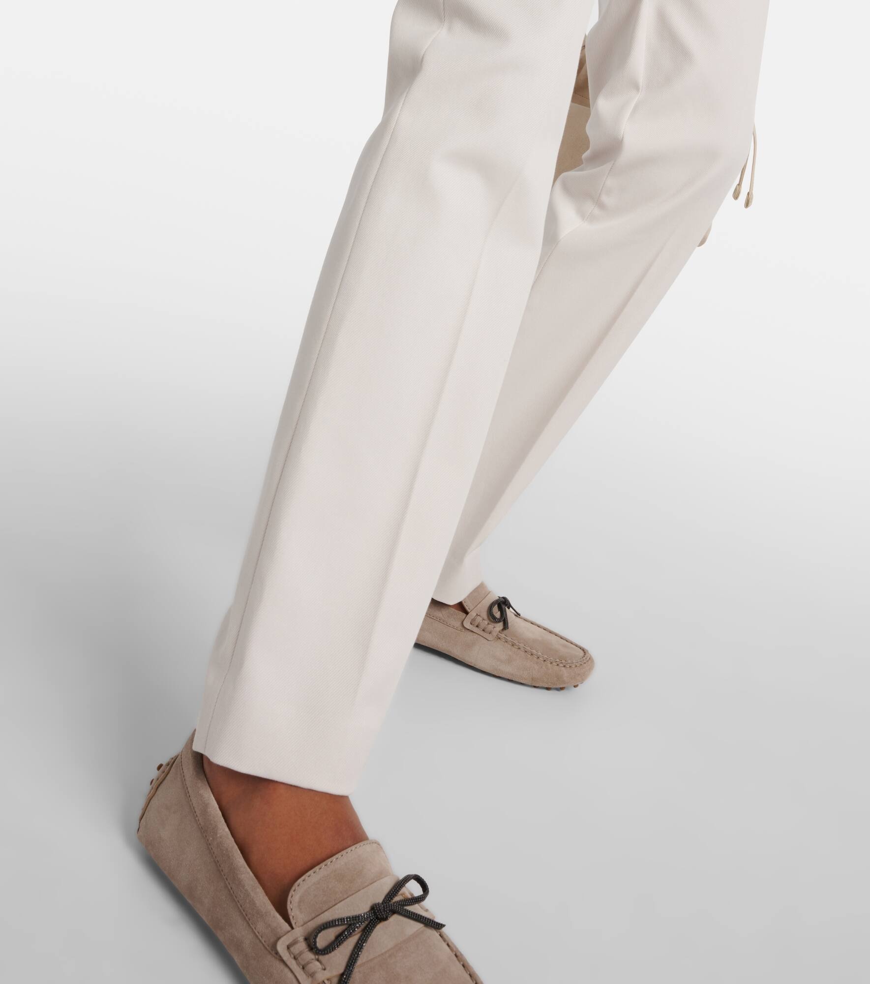 Cotton-blend slim pants - 5