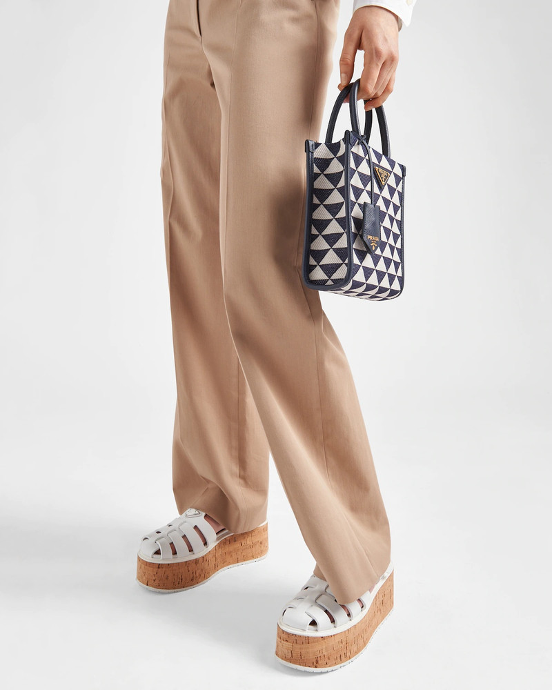 Prada Rubber wedge platform sandals outlook