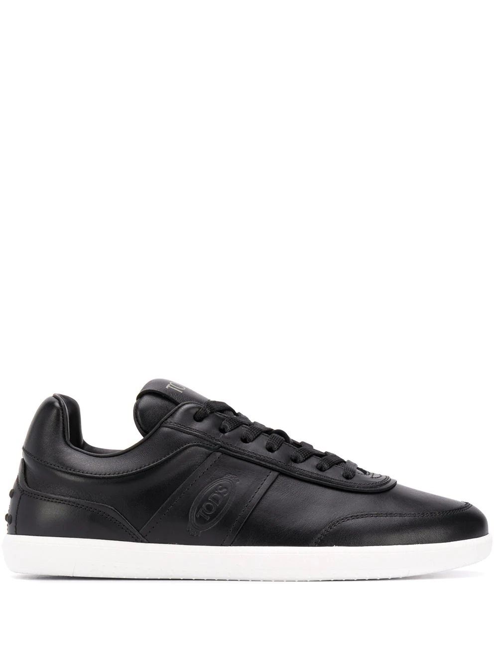 panelled low-top sneakers - 1