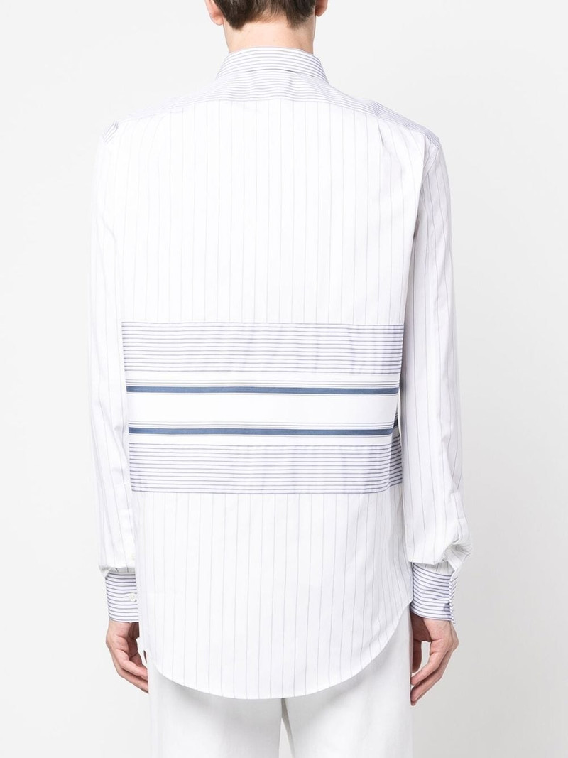 pinstriped logo-print shirt 4